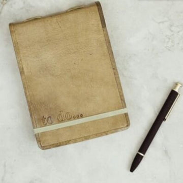 Leather " To Do" Journal