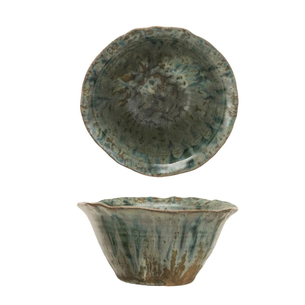 Reactive Crackle Glaze Bowl