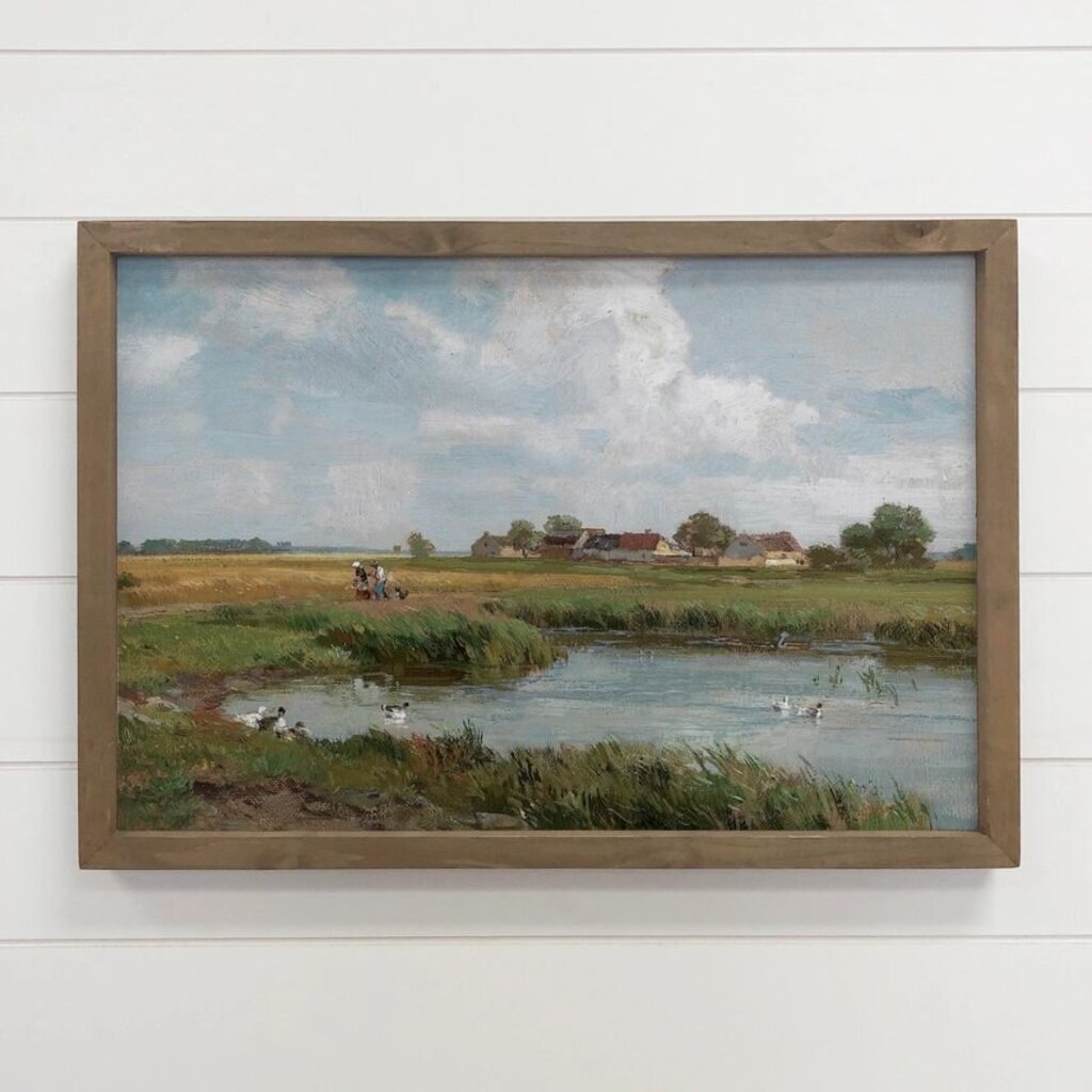 Old Midwest Open Field Canvas Art