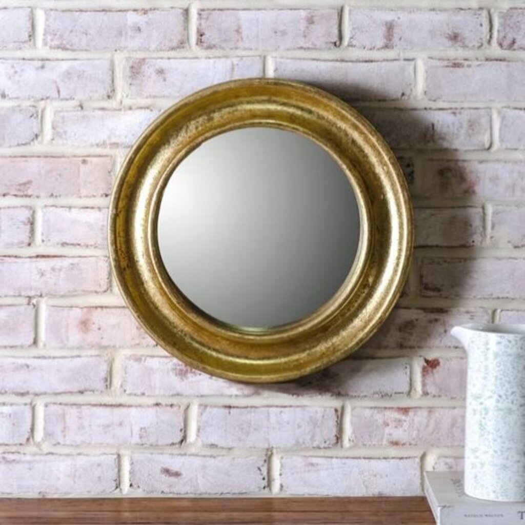 Small Round Gold Mirror