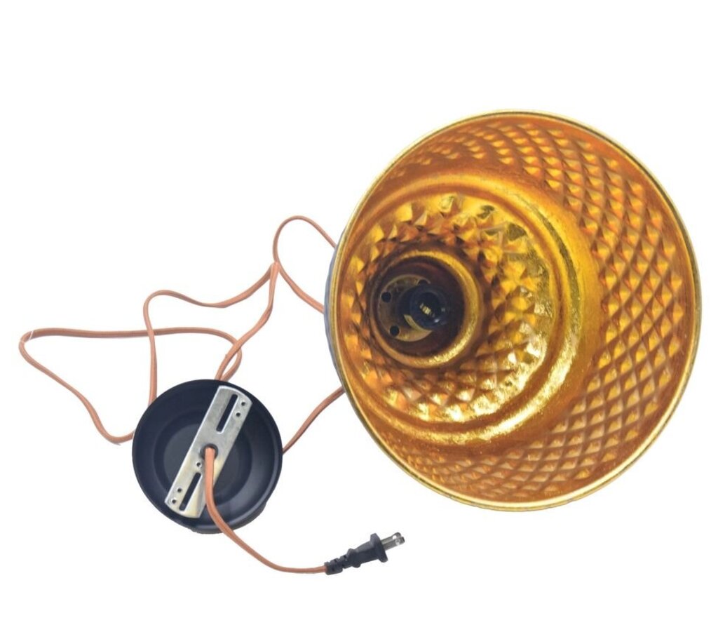 Metal & Gold Leaf Pendant Lamp