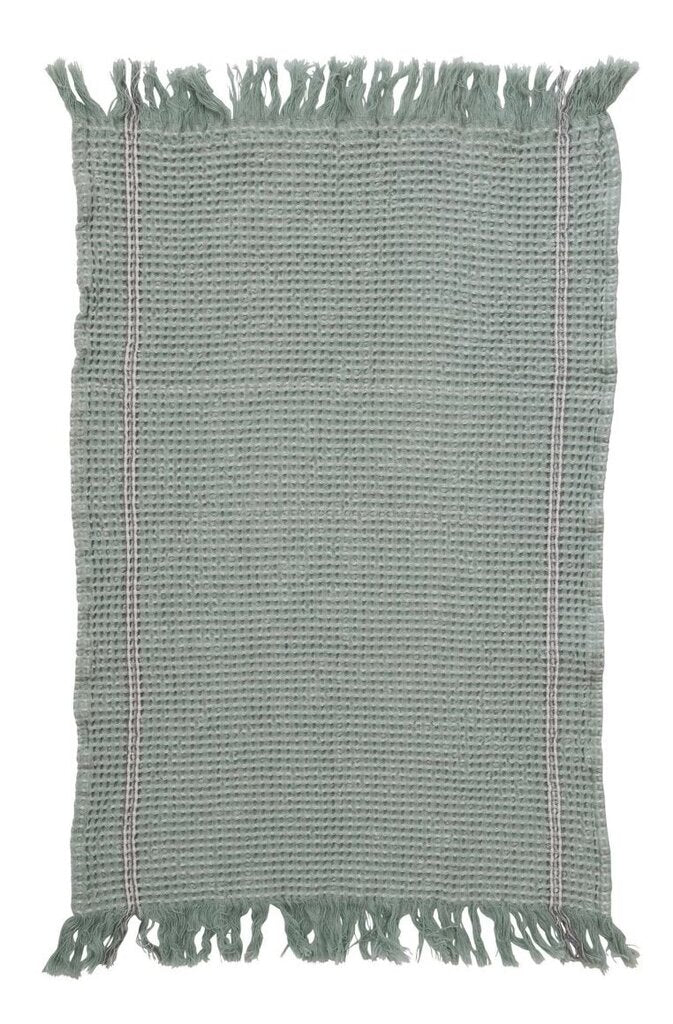 Cotton Waffle Knit Tea Towel + Fringe
