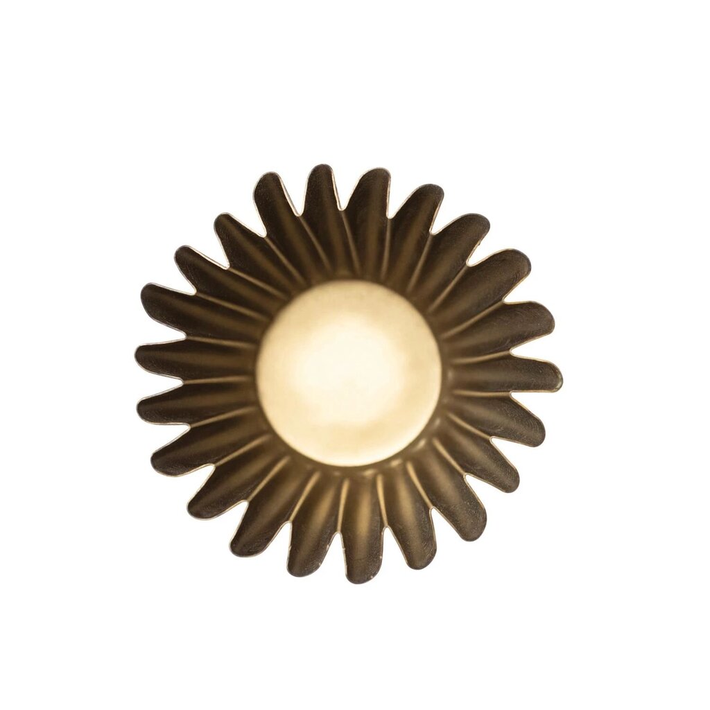 Brass Finish Fluted Planter