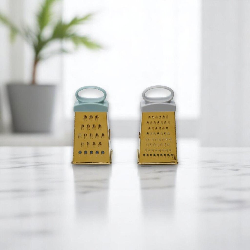 Mini 4 Sided Stainless Steel Grater + Handle