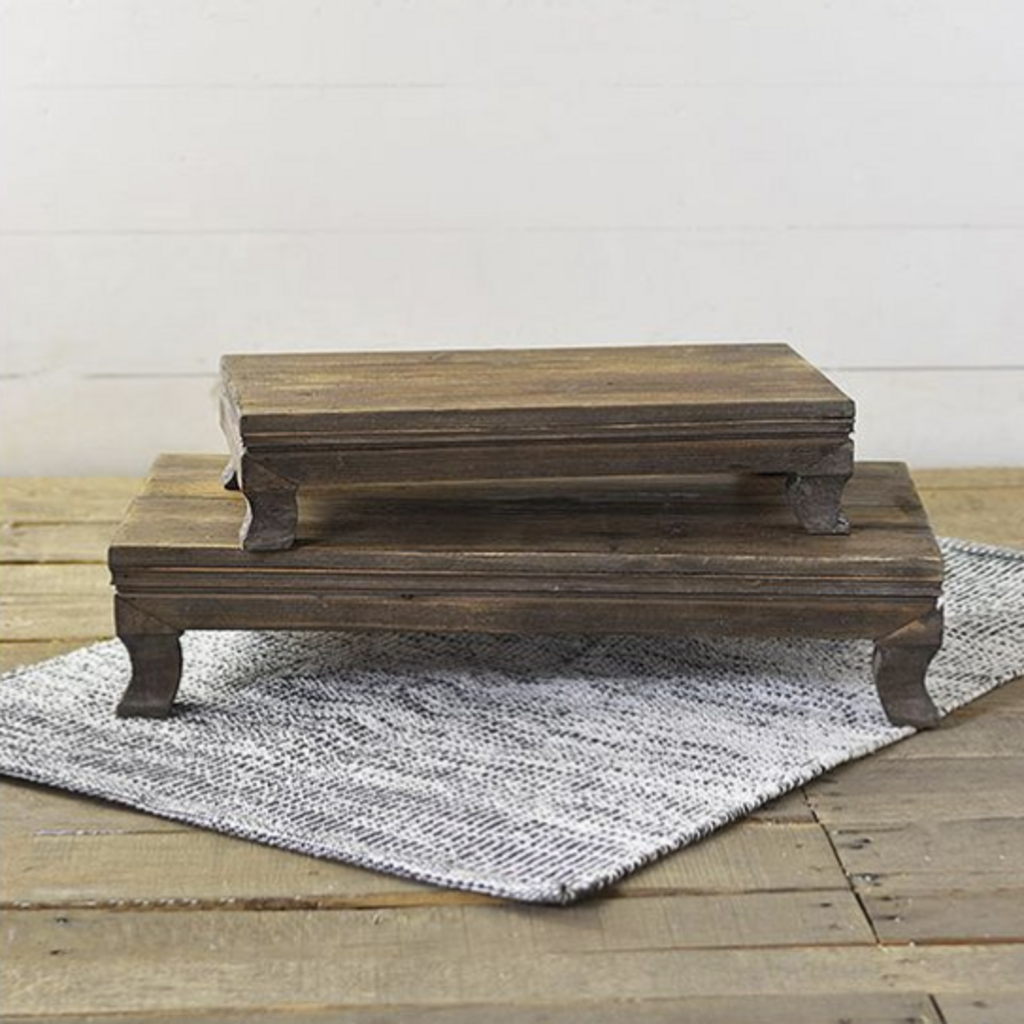 Dark Wood Rectangle Riser
