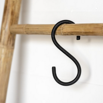 4.5" Thick Black S Hook
