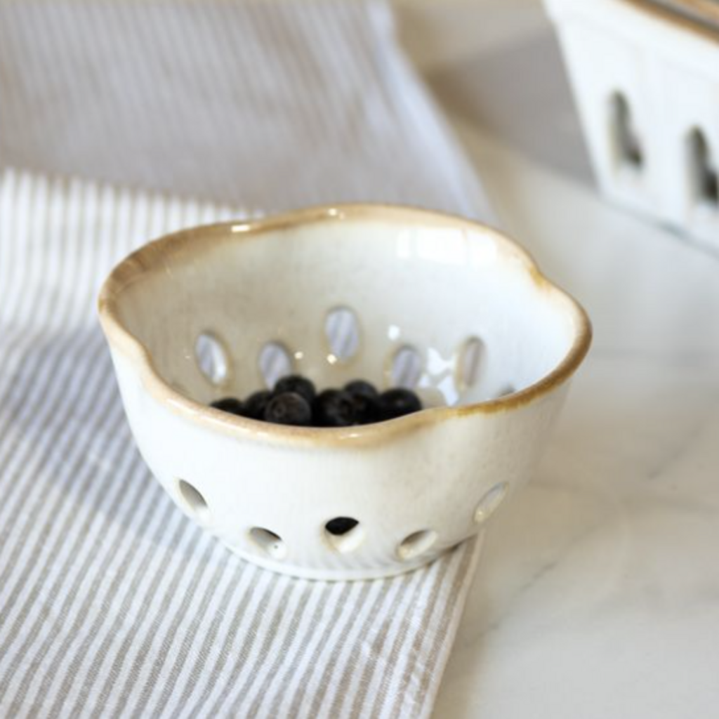Ceramic Latte Splatter Glaze Berry Bowl