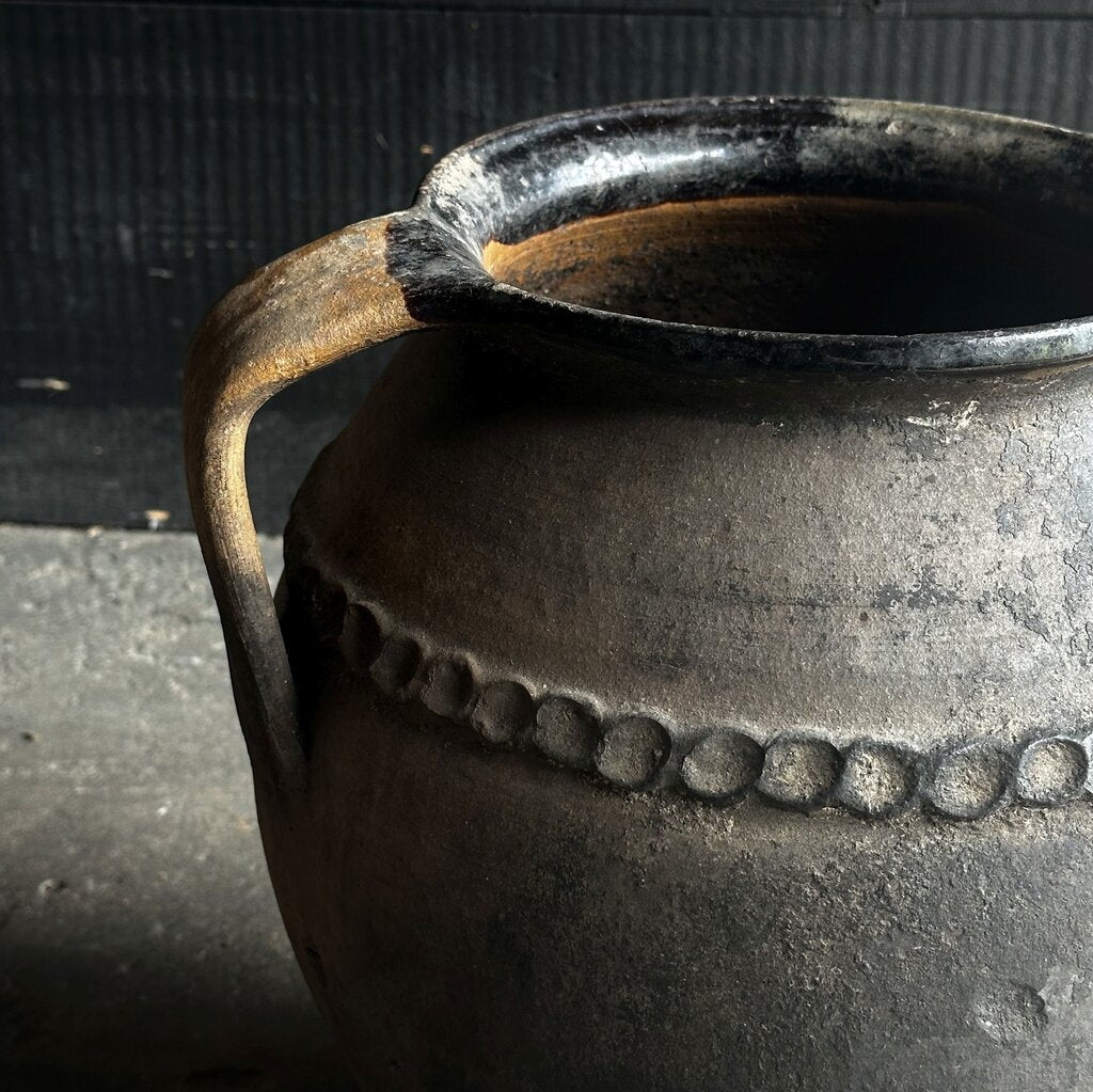 Authentic European Large Black Pottery