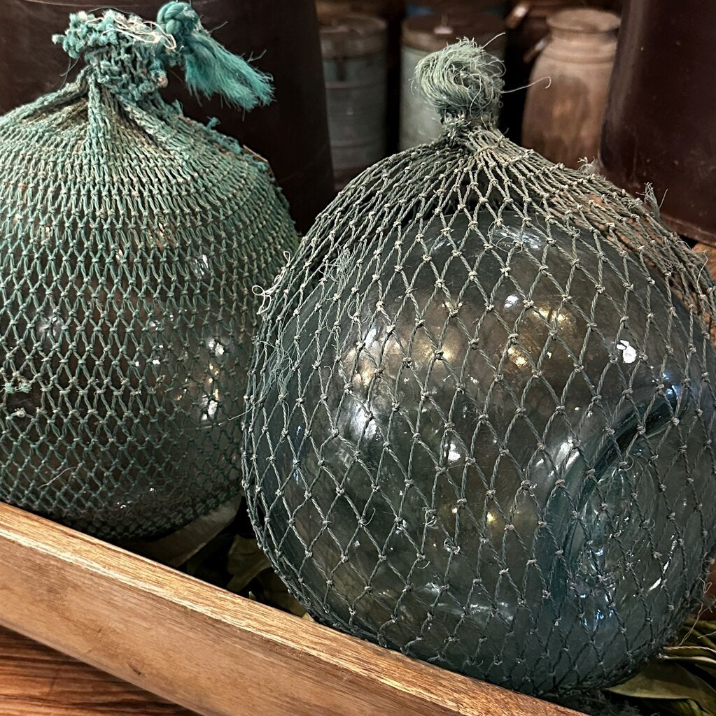 Antique Glass Float w/ Rope