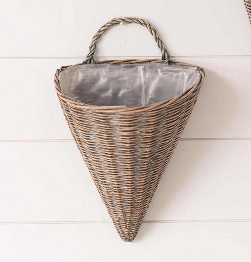 Wicker Cone Wall Basket