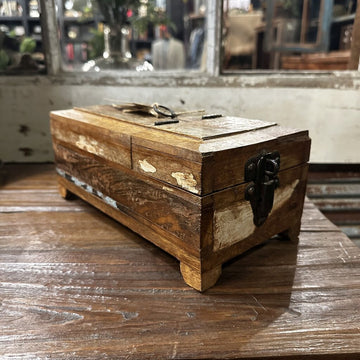 Recycled Wood Barber Mirror Box