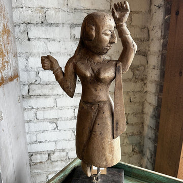 Lovely Lady Wooden Statue
