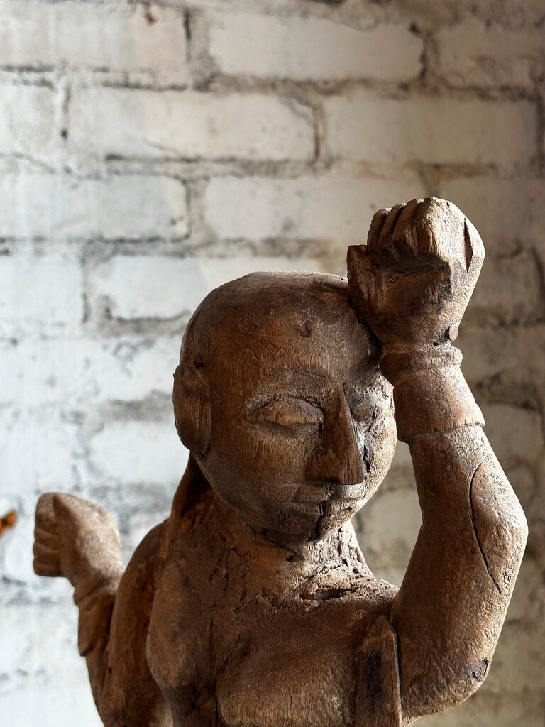 Lovely Lady Wooden Statue