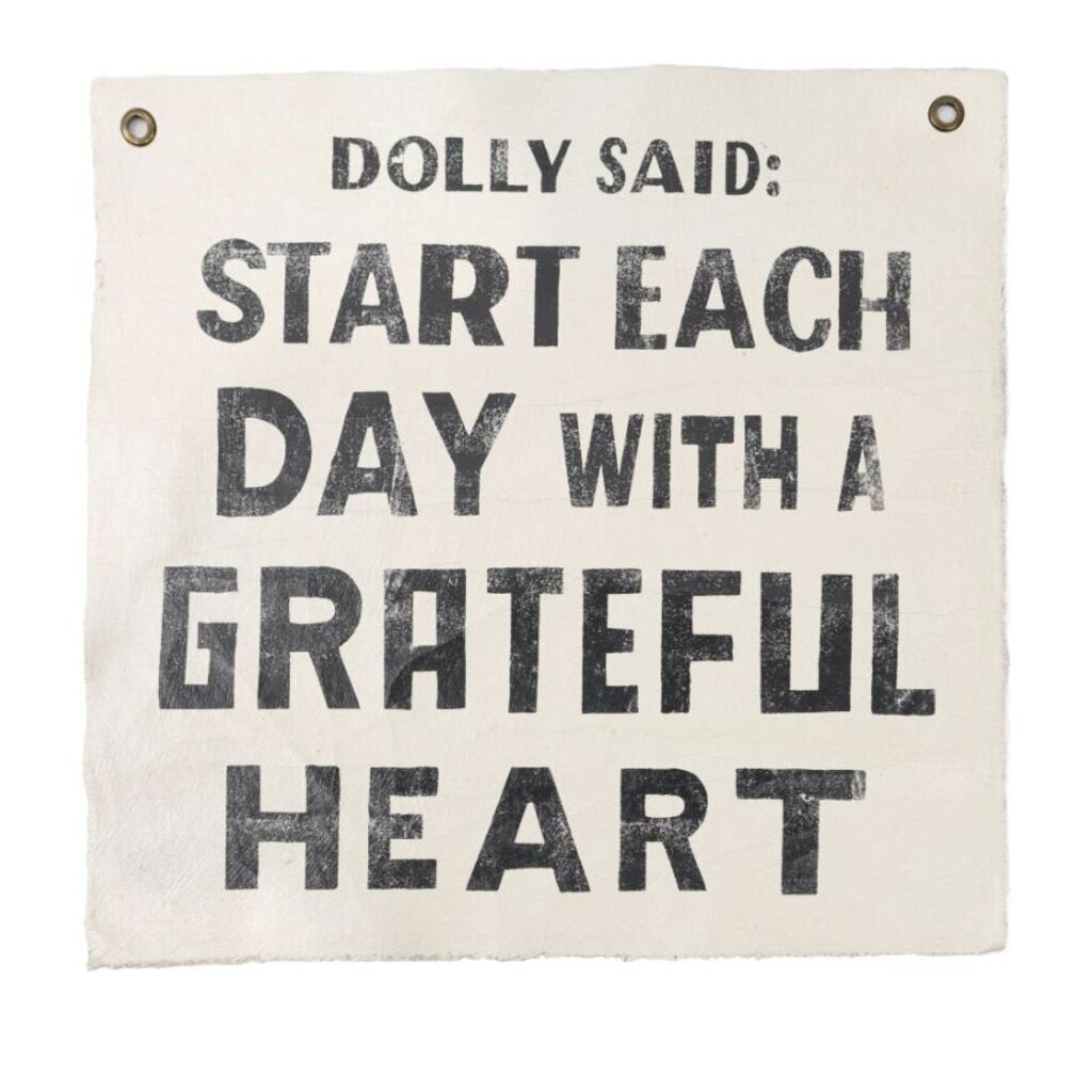 Dolly Said Hand-Painted Wall Tarp