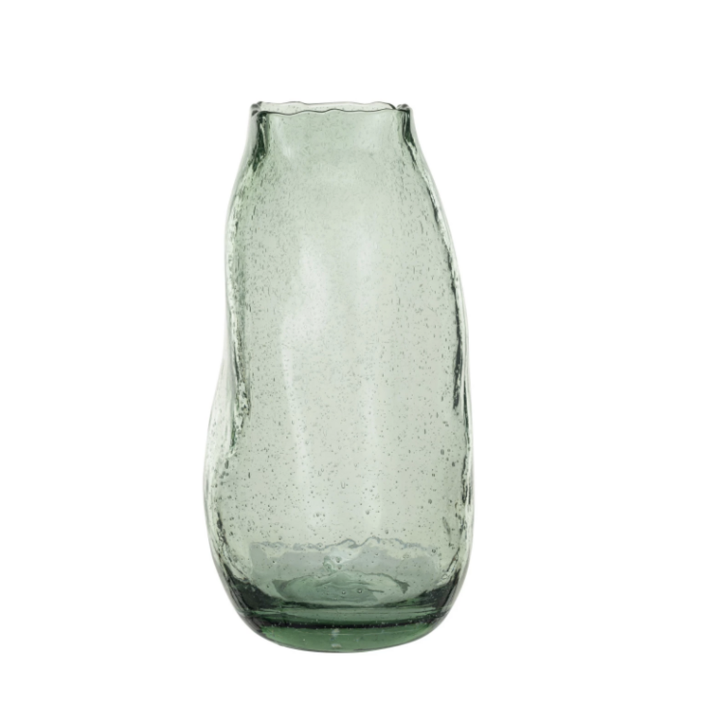 Organic Shaped Recycled Glass Vase