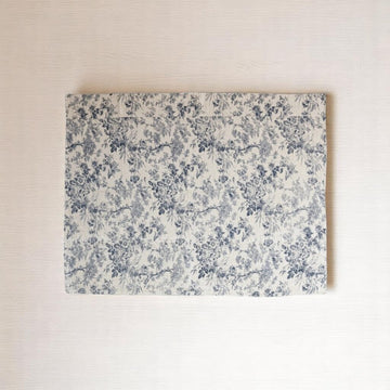 Gorgeous Chambray Printed Throw w/ Toile Pattern & Kantha Stitch- (60"x 50")