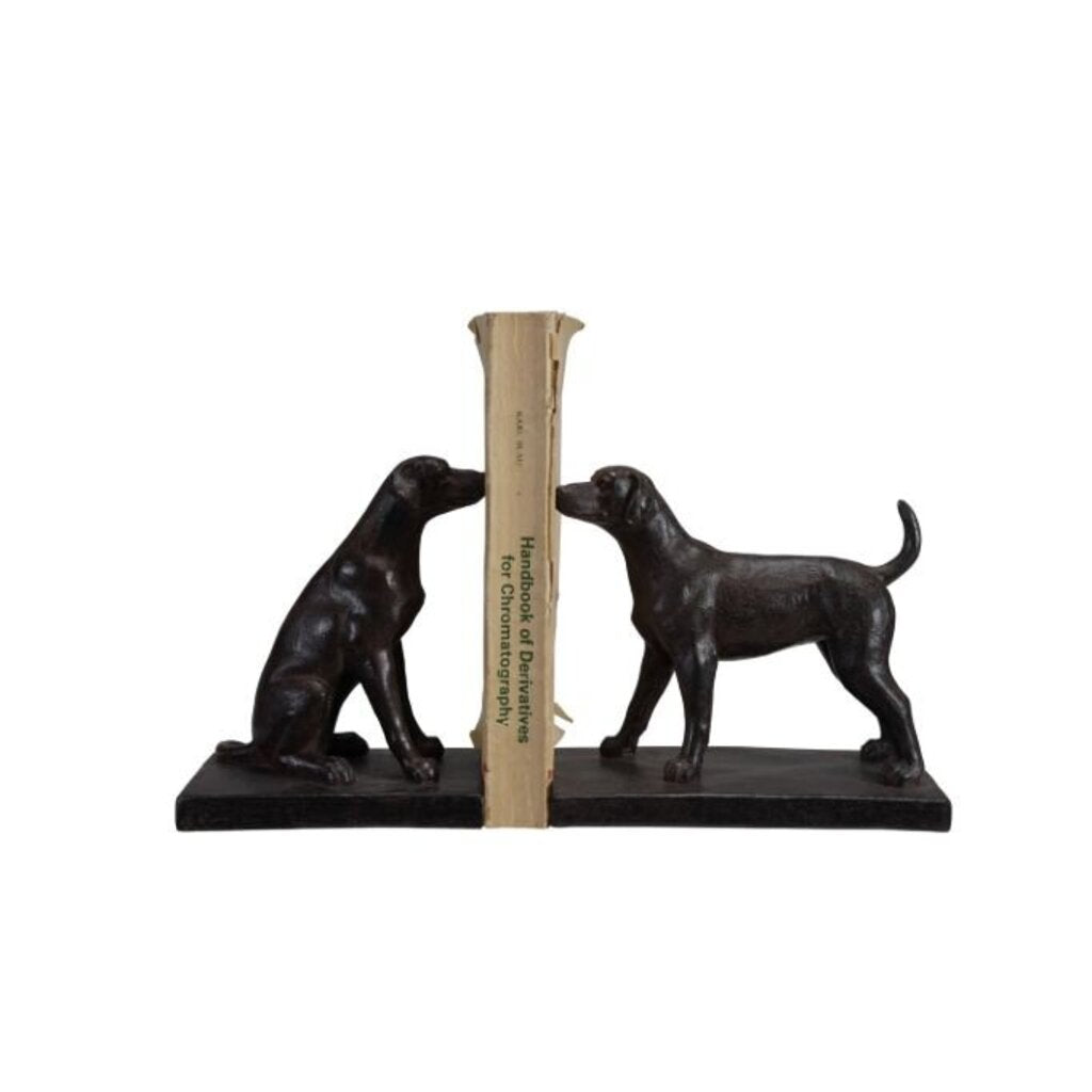Black Dog Resin Bookends (Set of 2)