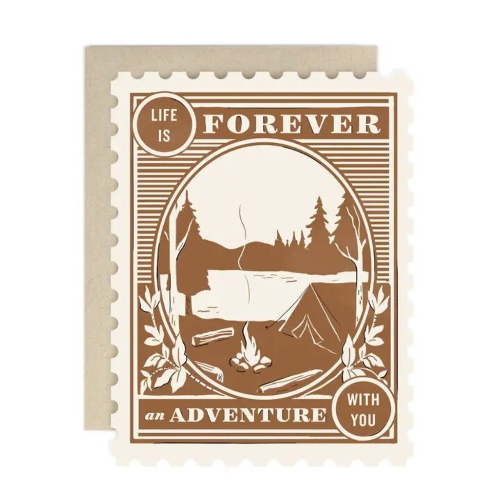 Forever An Adventure Stamp Greeting Card