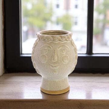 Whimsical Face Cachepot Planter