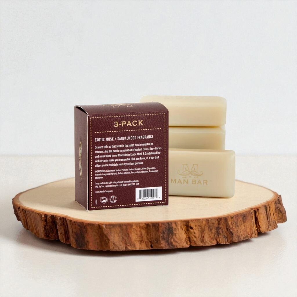 Exotic Musk & Sandalwood Man Bar Mini Set of 3
