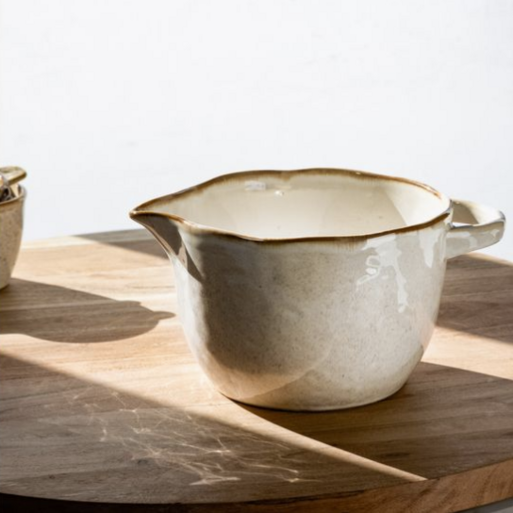 Speckled Brown Ceramic Mixing Bowl