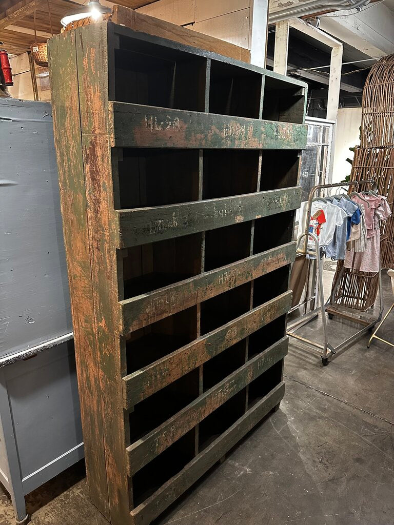 Old Green Office Shelf