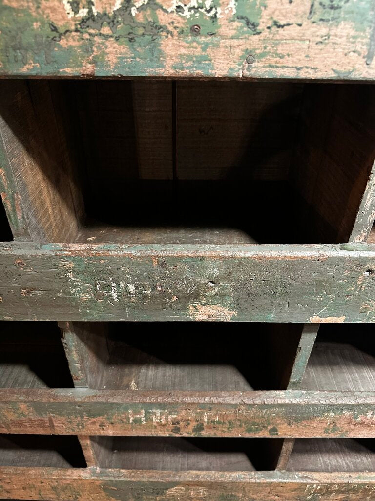 Old Green Office Cubbies
