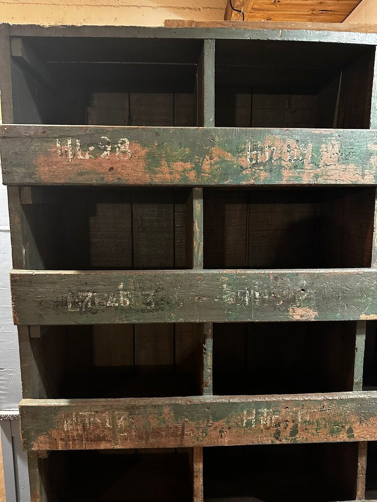 Old Green Office Cubbies
