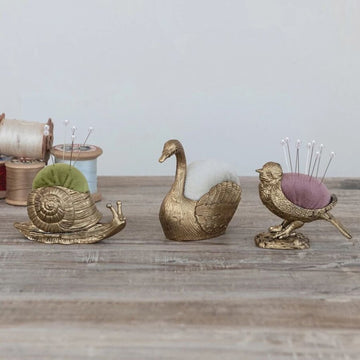 Velvet Pin Cushion + Pearl Head Pins