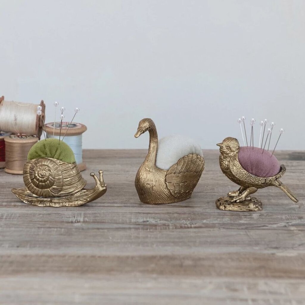 Velvet Pin Cushion + Pearl Head Pins