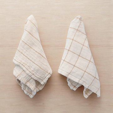 Beautiful Cotton Cream & Taupe Napkin