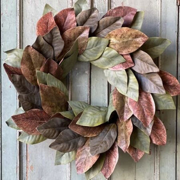 Painterly Magnolia Wreath