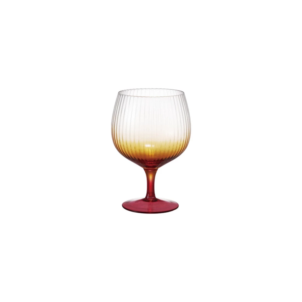 Ombre Stemmed Fluted Glass