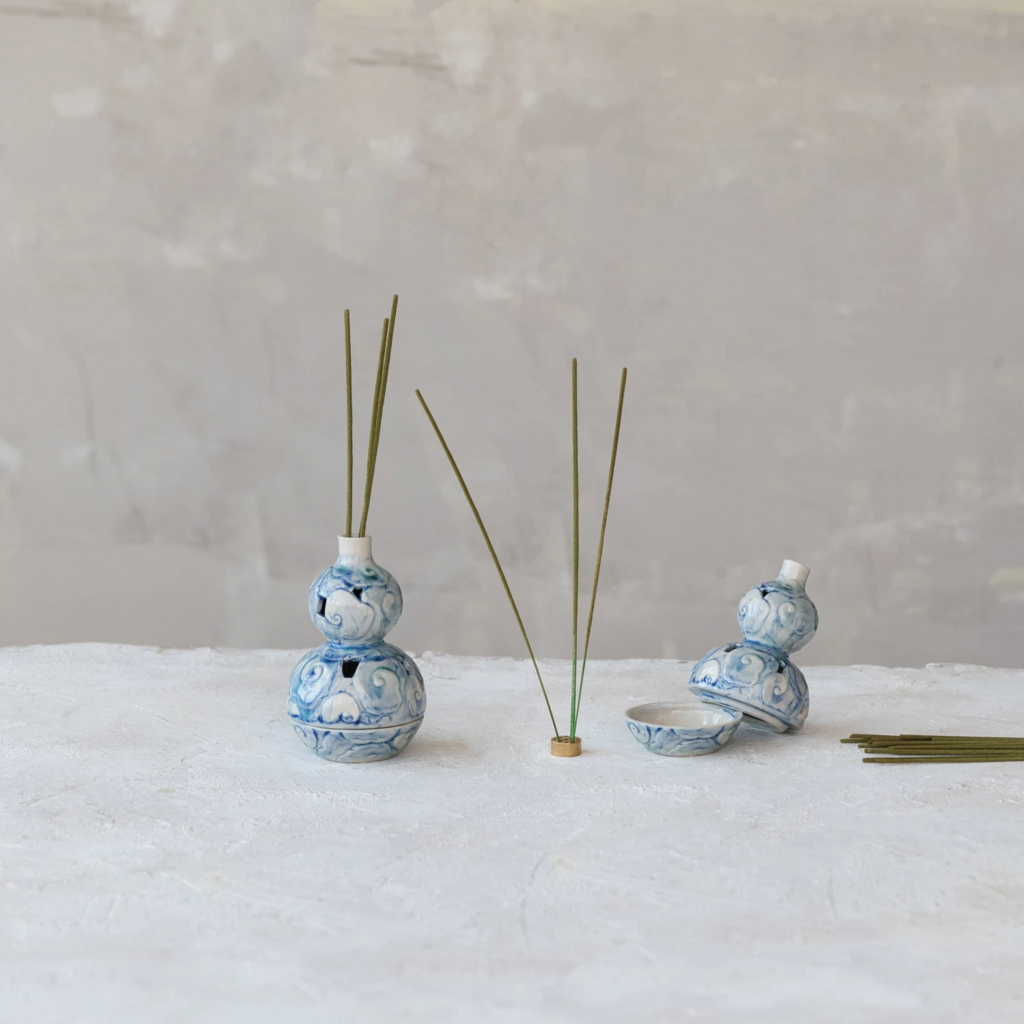 Embossed Incense Holder + Metal Insert