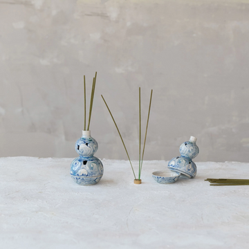 Embossed Incense Holder + Metal Insert