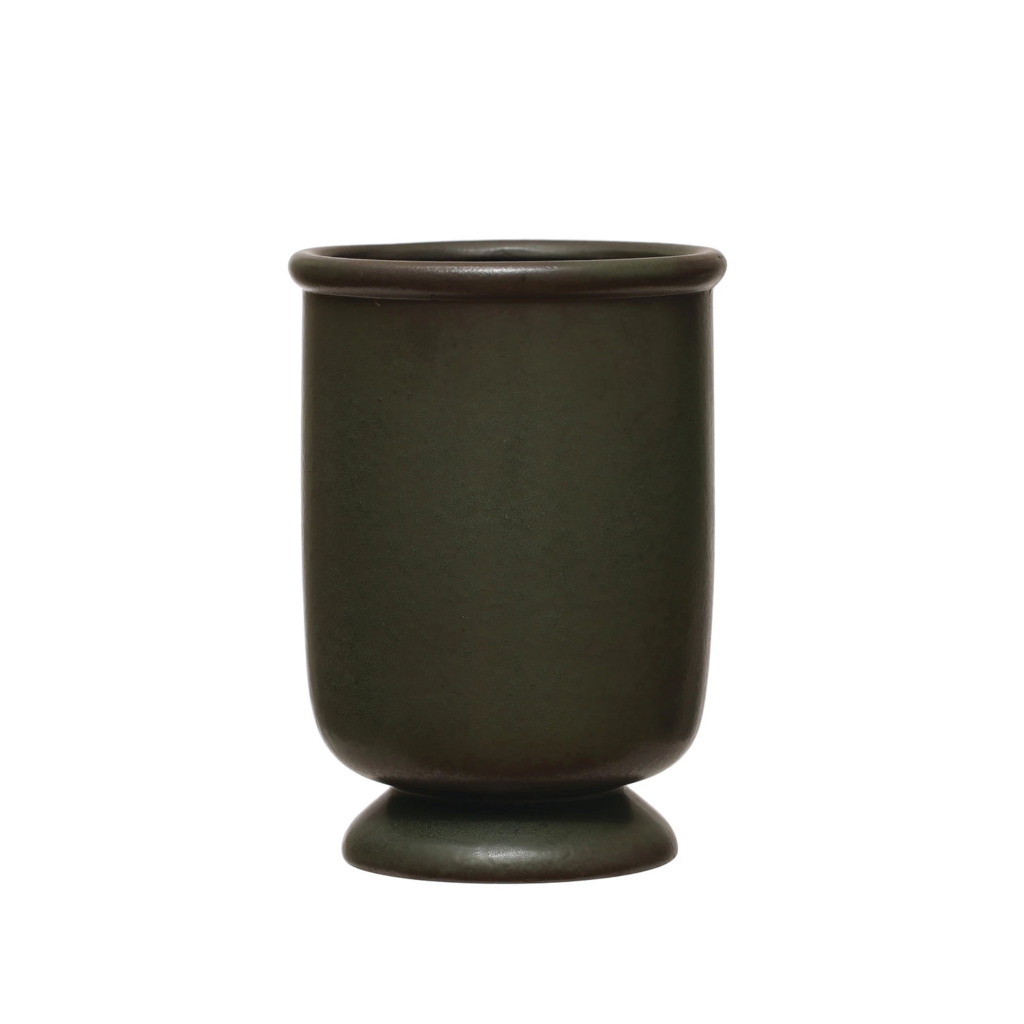 Green Reactive Glaze Stoneware Vase