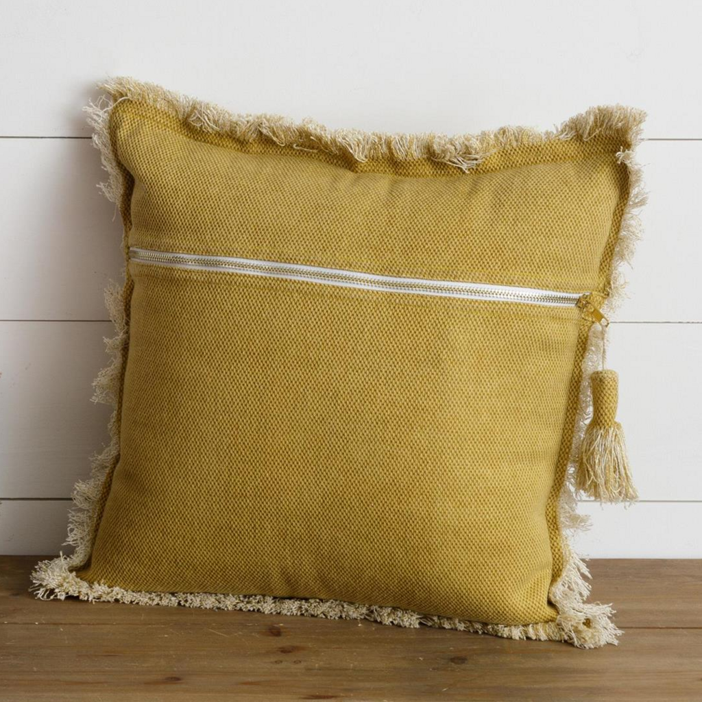 Mustard Stonewashed Pillow