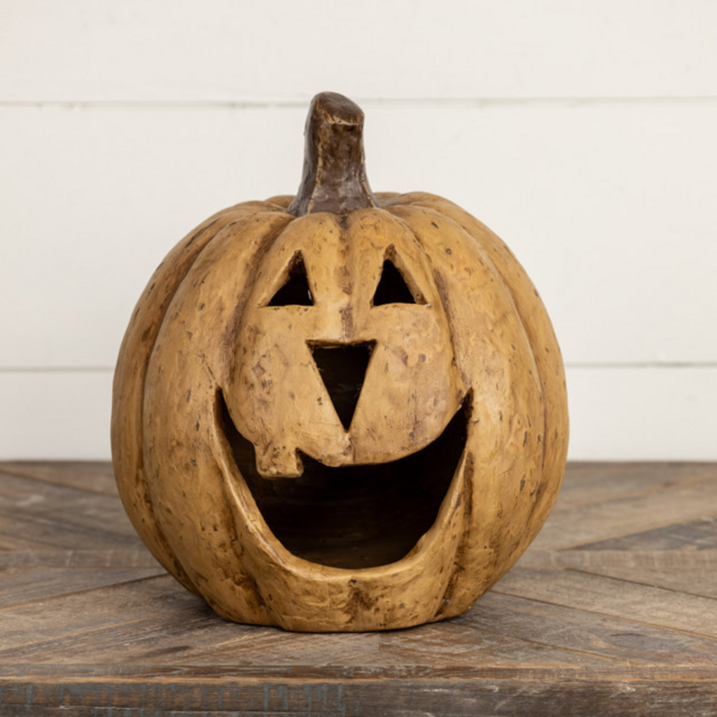 Beige Big Mouth Pumpkin - 11"