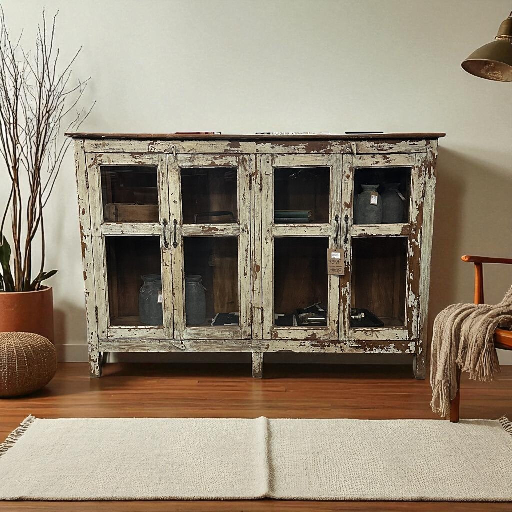 Awesome 4-Door Glass Cabinet