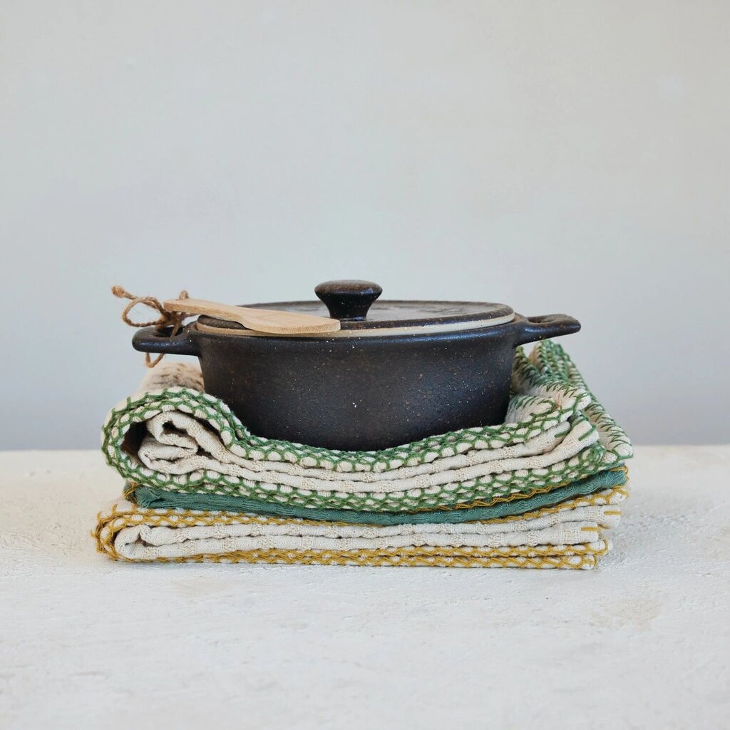Matte Brown Brie Baker + Bamboo Spreader
