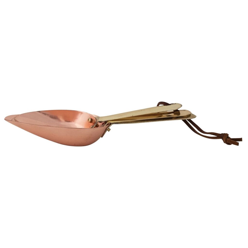 Set of 3 Copper & Brass Finish Scoops