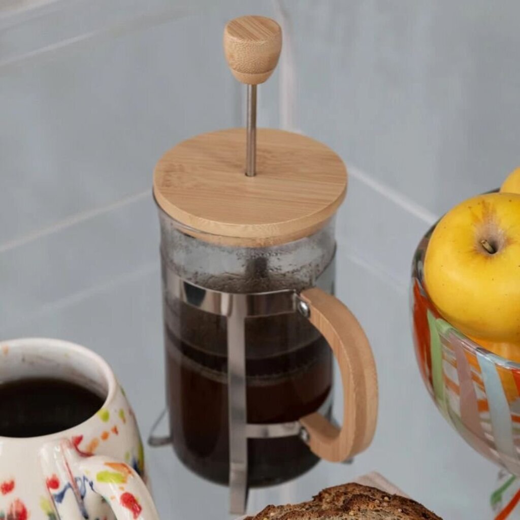 Cool Stainless Steel & Glass French Press- 20oz
