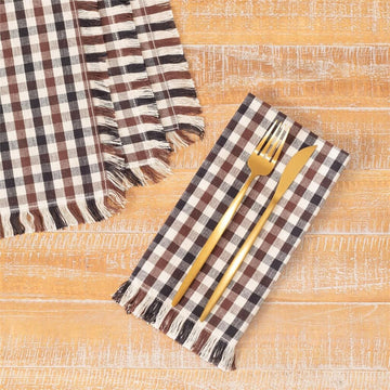 Brown Plaid Napkin