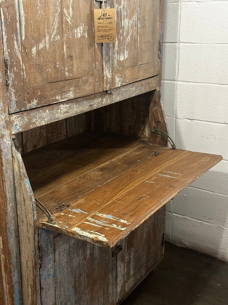 Old Wooden Cabinet w/ Drop Door