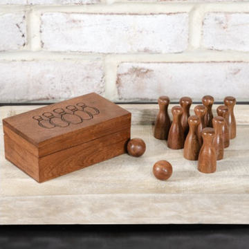Acacia Wood Bowling Game