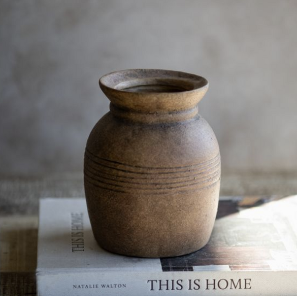 Vintage Brown Ceramic Vase