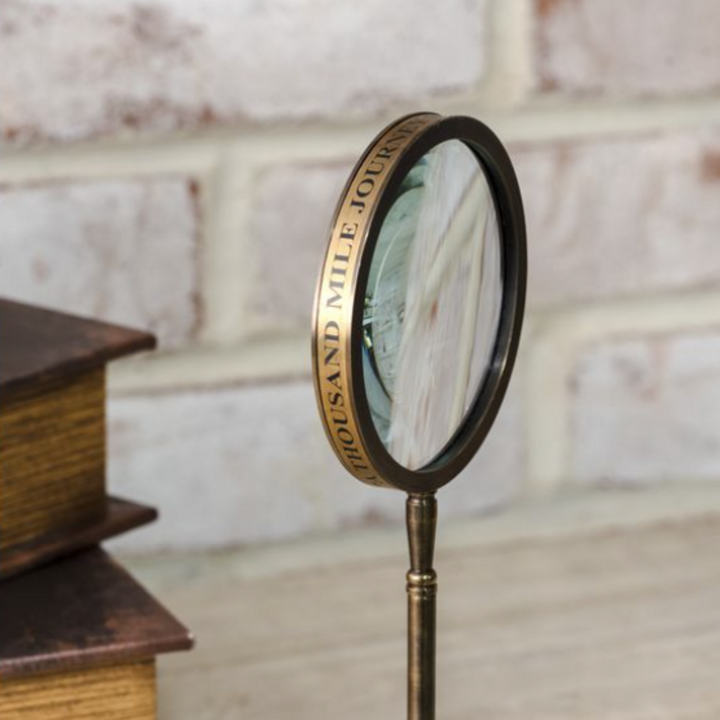 Antique Brass Magnifying Glass