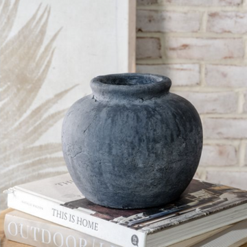 Round Black Vase