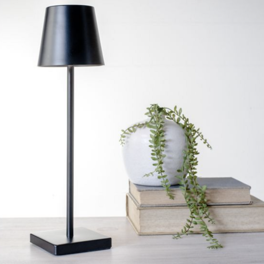 Striking 15" Black LED Lamp