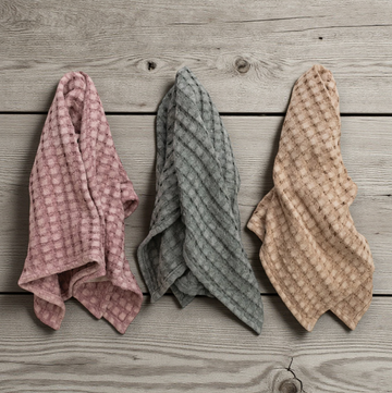 Pretty Pale Yellow Waffle Weave Tea Towel